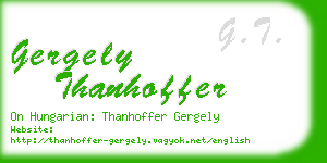 gergely thanhoffer business card